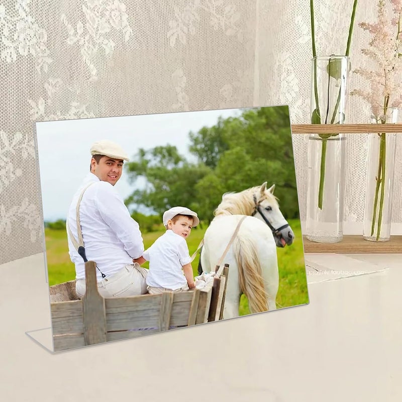 TPGP إطارات صور أكريليك 8x10، مجموعة من 6 حوامل عرض أكريليك شفافة بدون إطار - Image 5