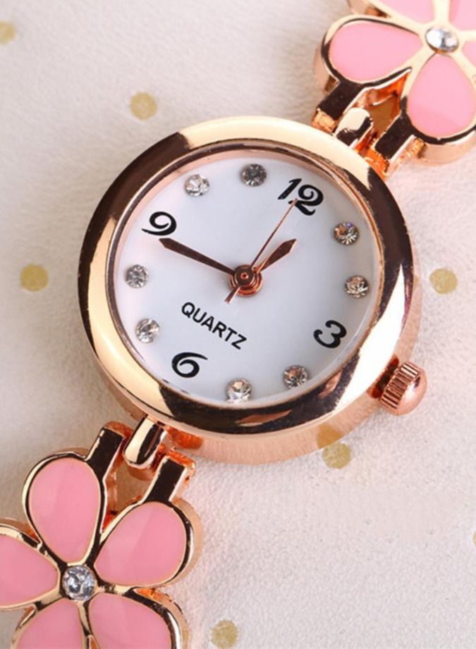 Umiwin ساعة كواتز أنالوج نسائية ذهبية/بيضاء - Image 3