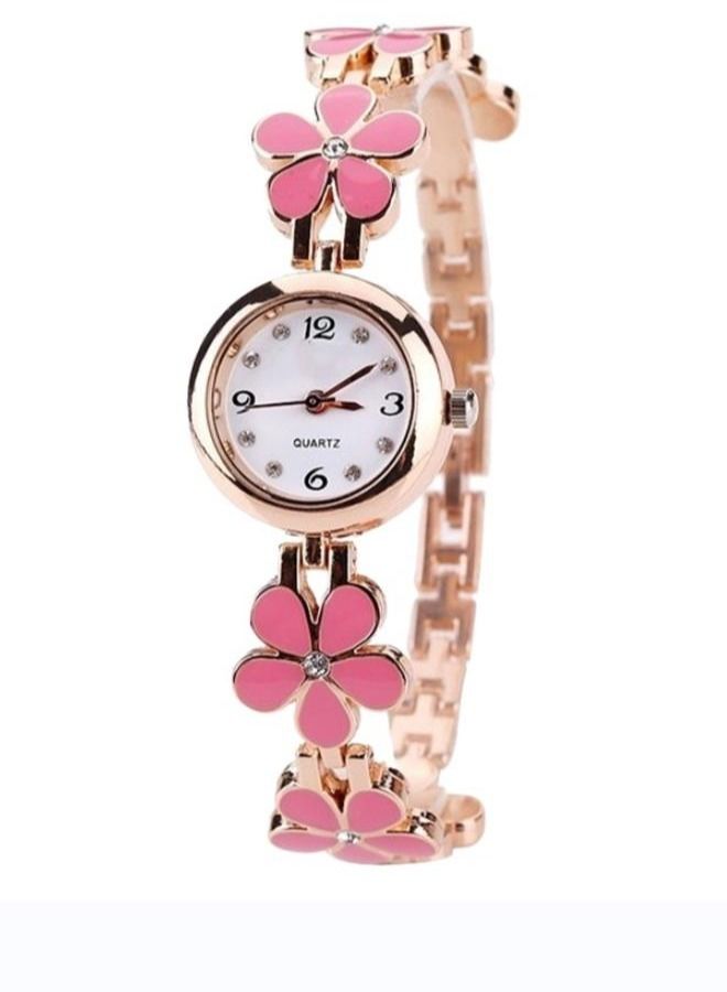 Umiwin ساعة كواتز أنالوج نسائية ذهبية/بيضاء - Image 1