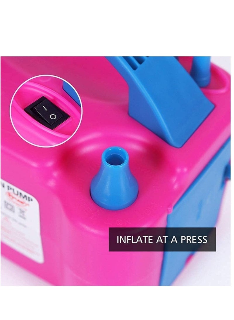 ELTRAZONE Portable Dual Nozzle Electric Balloon Blower Pump Inflator For Birthday House Anniversary Party Bedroom Decoration - Image 2