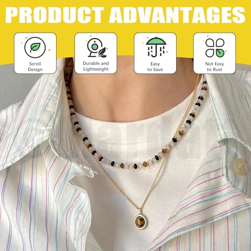 Mardatt 102Pcs Jewelry Making Kit, 10 Yards Necklace Chains with 50Pcs Open Jump Rings, 50Pcs Lobster Clasps, Chain Nose Pliers for DIY Necklace Bracelet Jewelry Making (Gold) - Image 4