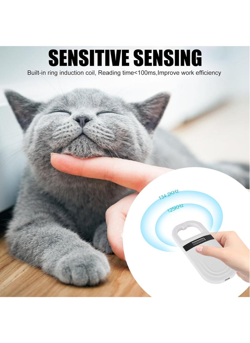 Rubik RFID 134.2/125Khz Animal Tag Reader Support EMID FDX-B (ISO11784/85) Formats, Rechargeable Pet Microchip ID Scanner for Dogs Cats Tracking  - Image 4