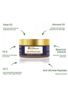 Pure Elements Age Defying Cream With Anti Ageing Peptides & Vit C To Control Wrinkles Fine Lines & Pigmentation Hydrating & Moisturising  - Image 3