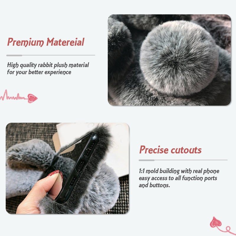 2pcs Chic Phone Shell Plush Shape Phone Protector Compatible for Pixel 4a 5G - Image 3