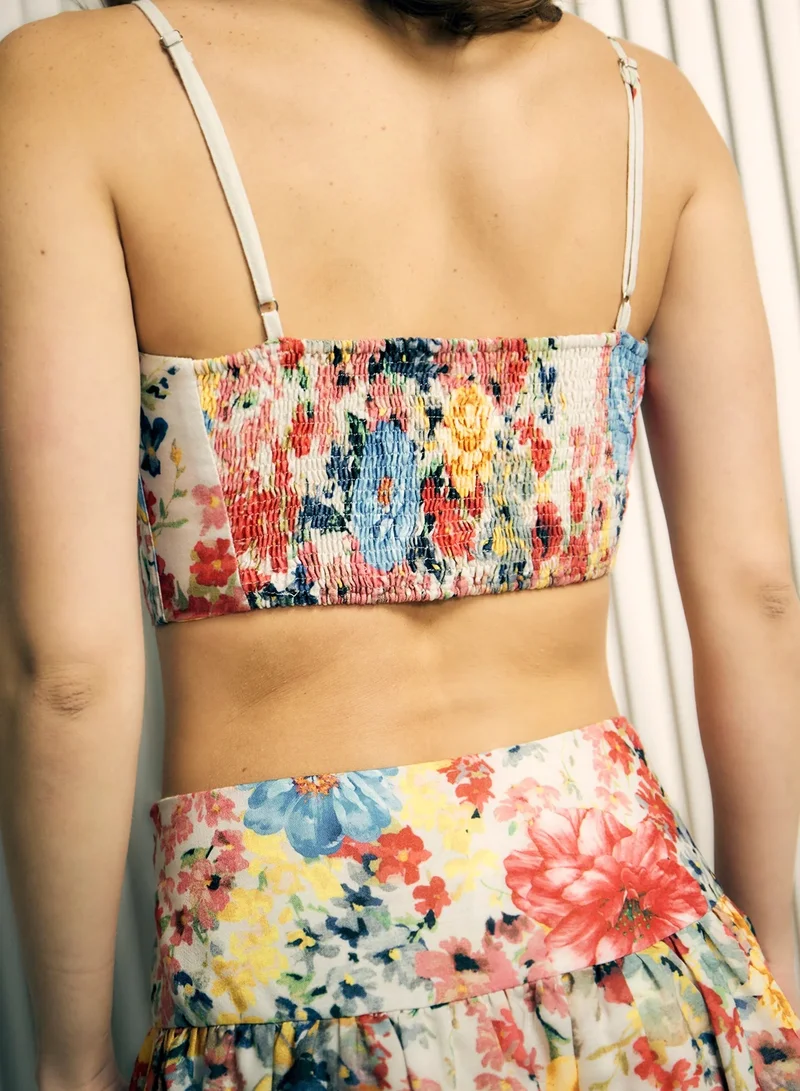 Virgio VIRGIO Rescued Printed Corset Top