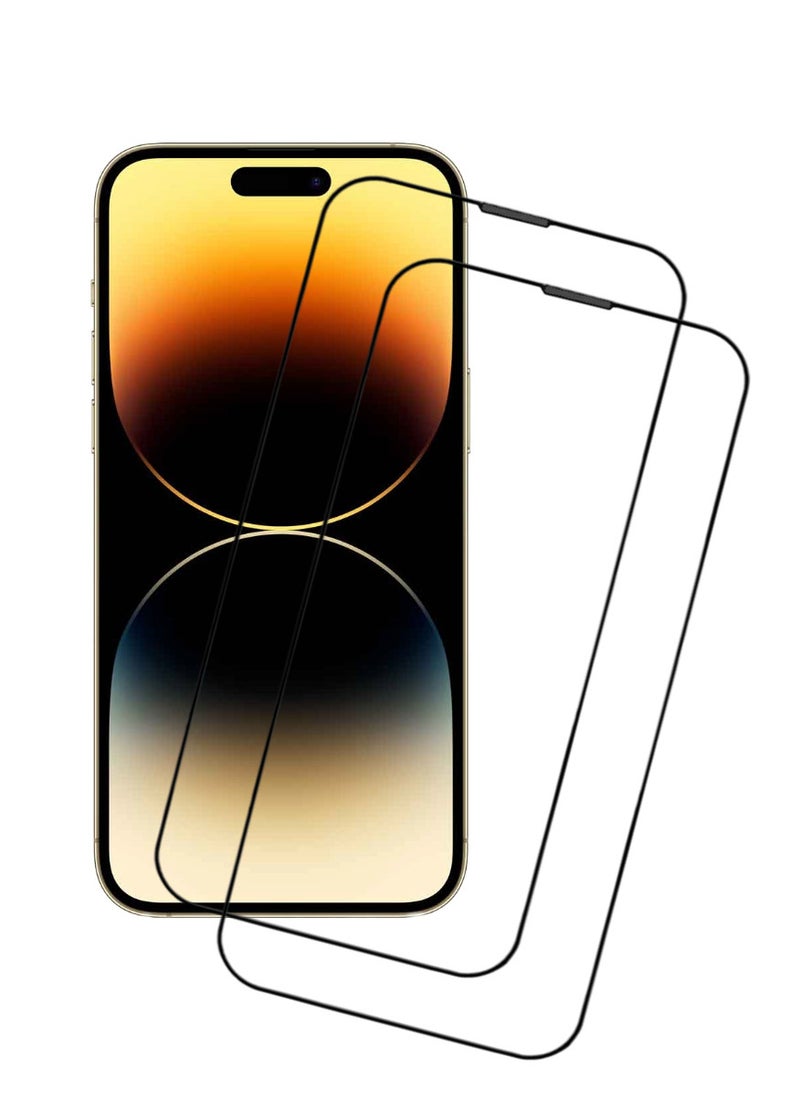 ACLIX 2 Pieces Antistatic ESD Dustproof Premium Quality High Definition Tempered Glass Screen Protector Designed For  iPhone 14 Pro Max - Image 1