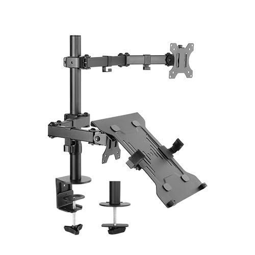 Gadget Wagon Monitor & Laptop Desk Arm Stand, Swivel & Tilt | Clamp and Grommet Installation - Image 5
