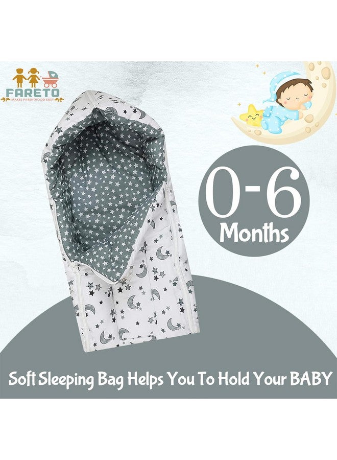 فاريتو مجموعة من عش الطفل | شبكة مع سرير | حقيبة حمل | مجموعة أغطية سرير مكونة من 4 قطع (0-6 أشهر) (عش كامل) (قمر رمادي) - Image 2