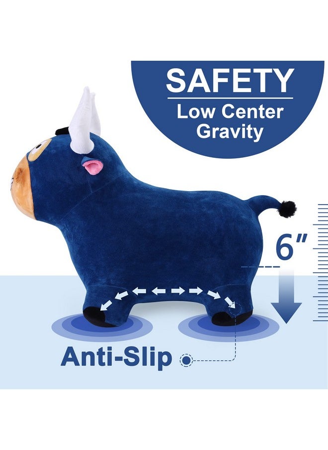 iPlay, iLearn iPlay, iLearn Bouncy Pals Bull Hopping Horse, Plush Inflatable Animal Hopper, Indoor n Outdoor Ride on Jumping Bounce Toys, Birthday Gift for 18 Months 2 3 4 5 Year Old Kids Toddlers Boys Girls  - Image 5