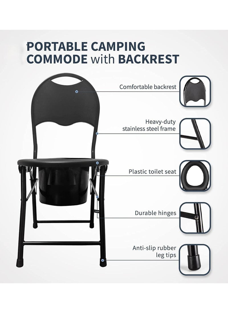 Generic - Foldable Camping Toilet Chair - Image 1