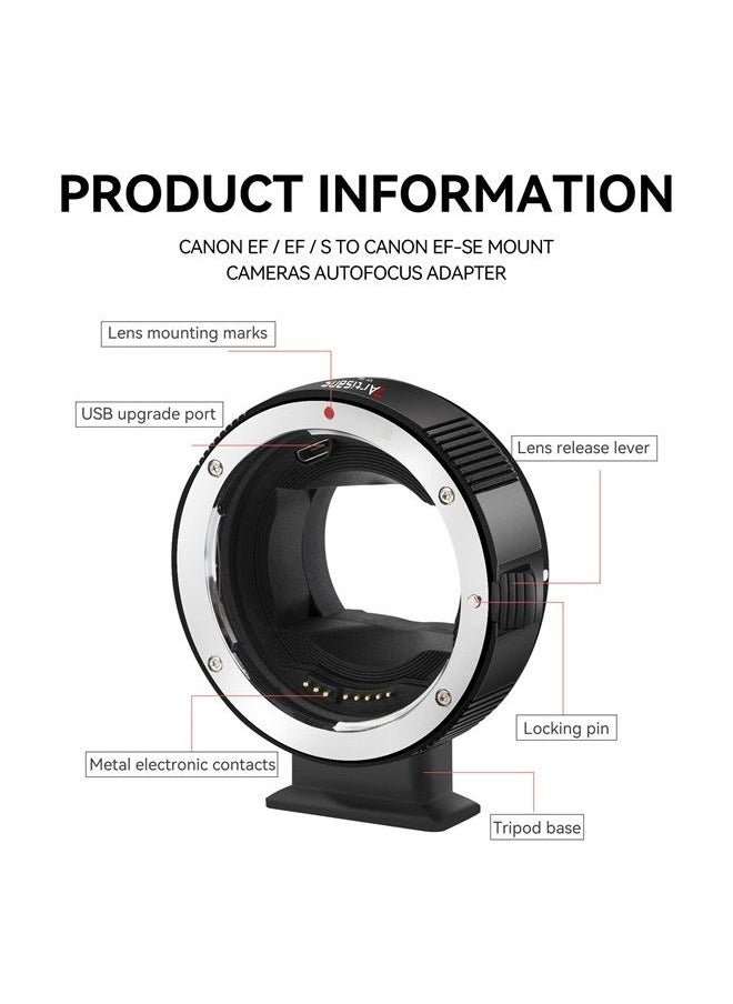7artisans - EF-SE Lens Adapter Auto-Focus Lens Speedbooster Converter Ring Compatible for Canon EF/EF-SE Lens and Sony E-Mount Camera for Sony A6400, A7M3, A7M4, ZVE10 - Image 1