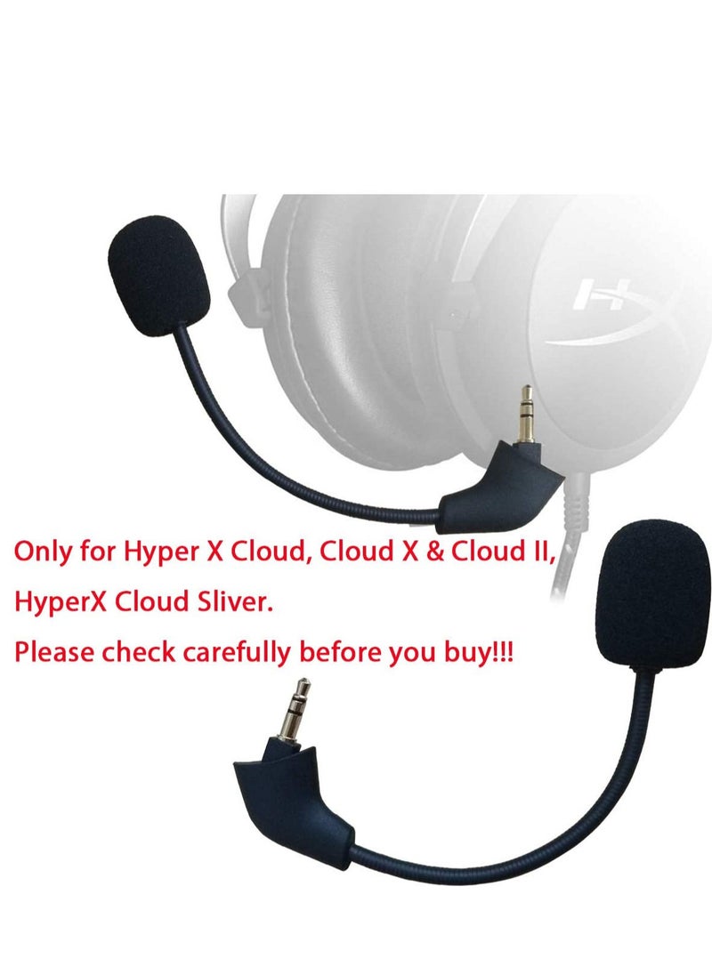 Generic - Replacement Microphone for HyperX Cloud, Cloud X/II HyperX Silver Noise Cancelling Gaming Headsets 3.5mm Detachable Mic - Image 1