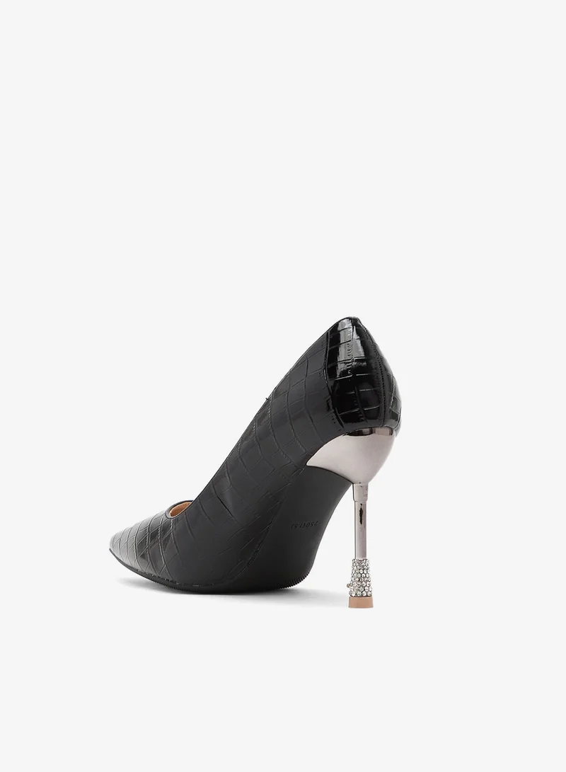 Khizana Black High Heeled Pump for Women | Best Price UAE