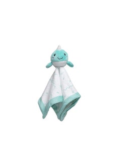 pearhead Pearhead Narwhal Security Blanket, Soft Baby Lovey for Babies, Snuggle Toy Stuffed Animal, Newborn Infant and Toddler Security Toy, Baby Boy or Baby Girl Lovie, New Baby Gift, Blue Whale Lovey  - Image 1