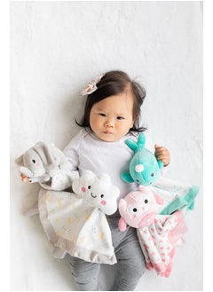 pearhead Pearhead Narwhal Security Blanket, Soft Baby Lovey for Babies, Snuggle Toy Stuffed Animal, Newborn Infant and Toddler Security Toy, Baby Boy or Baby Girl Lovie, New Baby Gift, Blue Whale Lovey  - Image 5