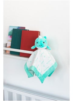 pearhead Pearhead Narwhal Security Blanket, Soft Baby Lovey for Babies, Snuggle Toy Stuffed Animal, Newborn Infant and Toddler Security Toy, Baby Boy or Baby Girl Lovie, New Baby Gift, Blue Whale Lovey  - Image 4