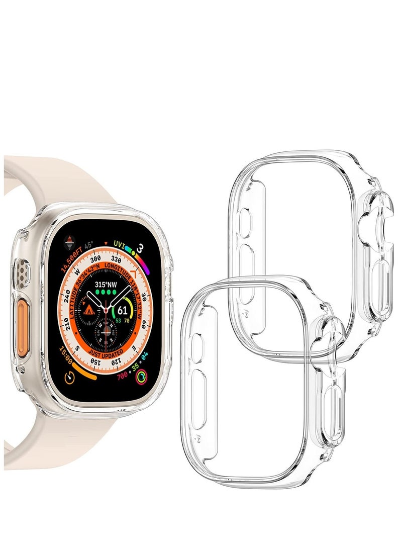 ELTRAZONE [2 Pack] for Apple Watch Ultra Case 49mm [NO Screen Protector], Apple Watch Ultra 49mm Case with Hard PC & All-Around Edge Shockproof Protective & Ultra-Thin Bumper Cover for iWatch Ultra 49mm - Image 1