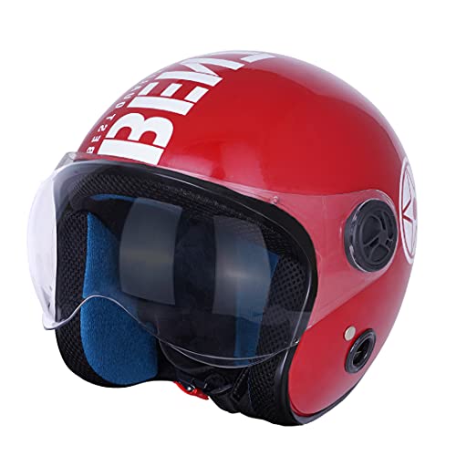 Sage Square Two Wheeler ISI Marked Guardian Cruiser Open face Helmet for Men and Women (Red Gloosy), ABS - Image 2