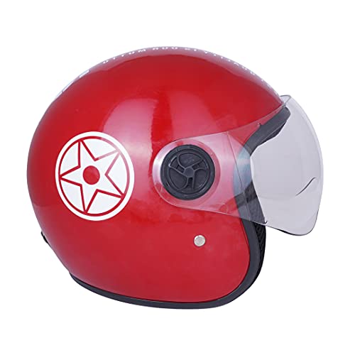 Sage Square Two Wheeler ISI Marked Guardian Cruiser Open face Helmet for Men and Women (Red Gloosy), ABS - Image 5
