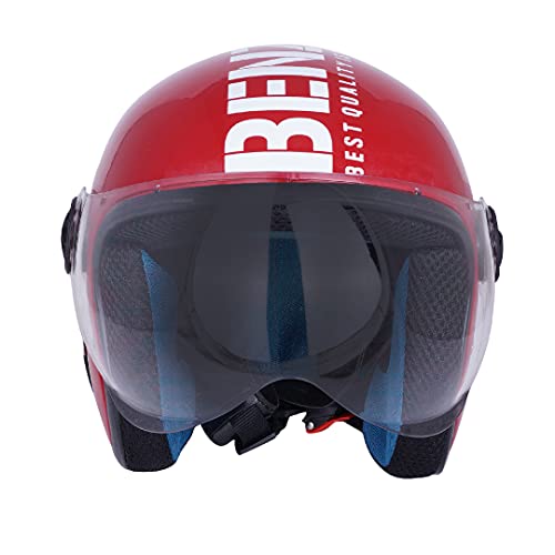 Sage Square Two Wheeler ISI Marked Guardian Cruiser Open face Helmet for Men and Women (Red Gloosy), ABS - Image 3