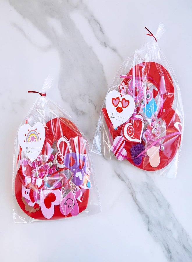 Winlyn 12 Sets Heart Wreath Ornaments Decorations Valentine Crafts Kits Heart Shaped Wreath Art Sets Valentine Heart Foam Stickers for Kids Valentine's Day Party Classroom Activities Gift Exchange - Image 5