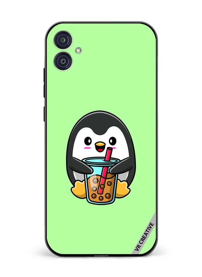 VR CREATIVE Protective Case Cover For Samsung Galaxy M04/F04 Penguin Cola Design Multicolour  - Image 1