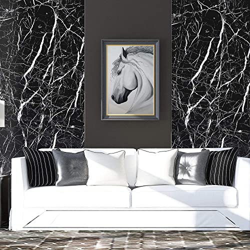 JB Export Branded Black Marble Sticker for Kitchen Countertops Waterproof Black Marble Wallpaper Self Adhesive and Removable Marble Paper for Kitchen Bathroom Cabinet Furniture (60 * 200 cm) - Image 4