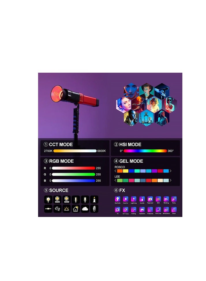 GVM Great Video Maker GVM PD60C RGB Handheld LED Pocket Light – Portable Video & Photography Light, Adjustable RGB & Bi-Color, Dimmable - Image 5