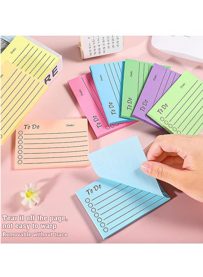 MXN 9 Pcs sticky notes, self-sticky notes with lines, to-do list sticky notes, daily planning of home office supplies, - Image 4
