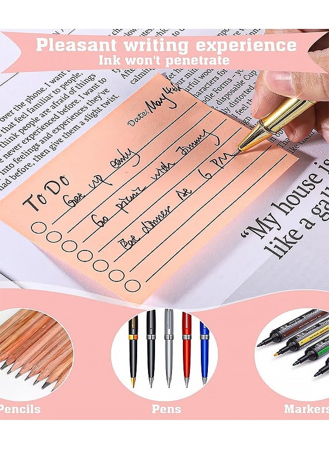 MXN 9 Pcs sticky notes, self-sticky notes with lines, to-do list sticky notes, daily planning of home office supplies, - Image 3