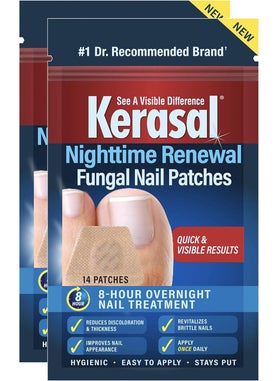 Kerasal Kerasal Nighttime Renewal Fungal Nail Patches  14 Patch Twin Pack  Overnight Nail Repair for Nail Fungus Damage 8Hour Nail Treatment Restores Healthy Appearance 