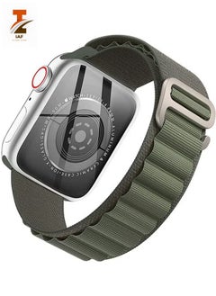 Alpine Loop Nylon Bands Compatible with Apple Watch Band 42mm 44mm 45mm 49mm Women Mens, Adjustable Sport with Metal G Hook Braided Strap for iWatch Ultra Series SE 8/7/6/5/4/3/2/1