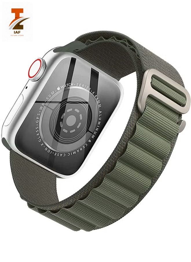 IAF - Alpine Loop Nylon Bands Compatible with Apple Watch Band 42mm 44mm 45mm 49mm Women Mens, Adjustable Sport with Metal G Hook Braided Strap for iWatch Ultra Series SE 8/7/6/5/4/3/2/1 - Image 1