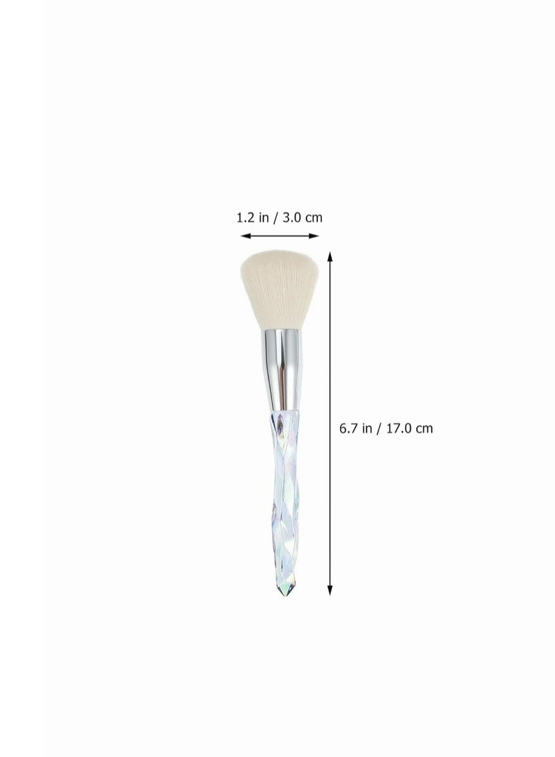 Generic Oyesi Flat Top Foundation Brush with Crystal Handle – For Liquid & Cream Application  - Image 3