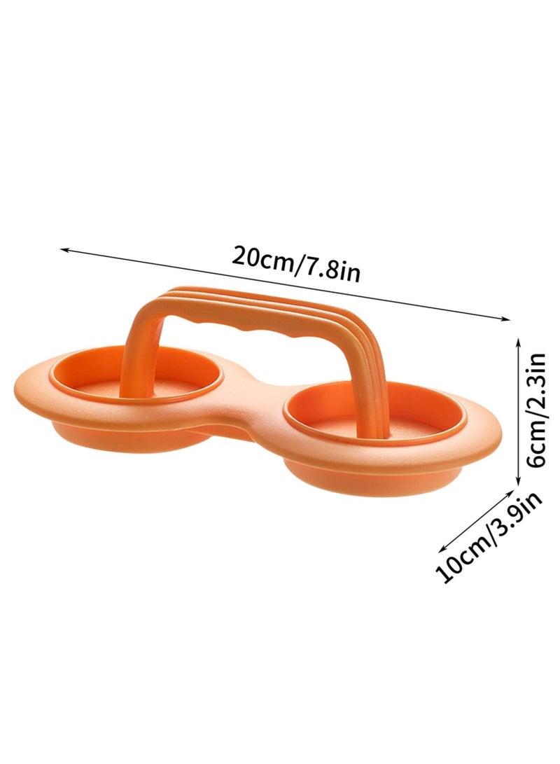 Excefore Meatloaf Mold and Burger Press Set, Double Hole Nonstick Meatloaf Maker and Detachable Hamburger Patty Press with Handle, Easy to Clean, Suitable for Meat, Beef, Cheese, Veggie Burgers (2pc) - Image 5