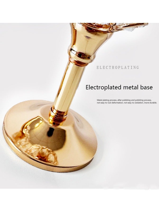 Aromatherapy wax table, crystal candle table, gold candle 3-piece set - Image 5