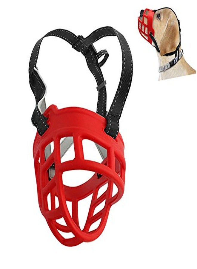 Futaba Silicone Basket Anti-Bite Muzzle For Dogs - Red - Small (Size 3) - Image 5