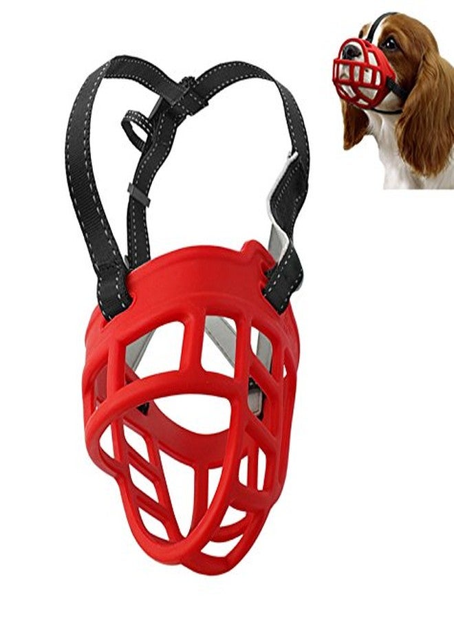 Futaba Silicone Basket Anti-Bite Muzzle For Dogs - Red - Small (Size 3) - Image 3