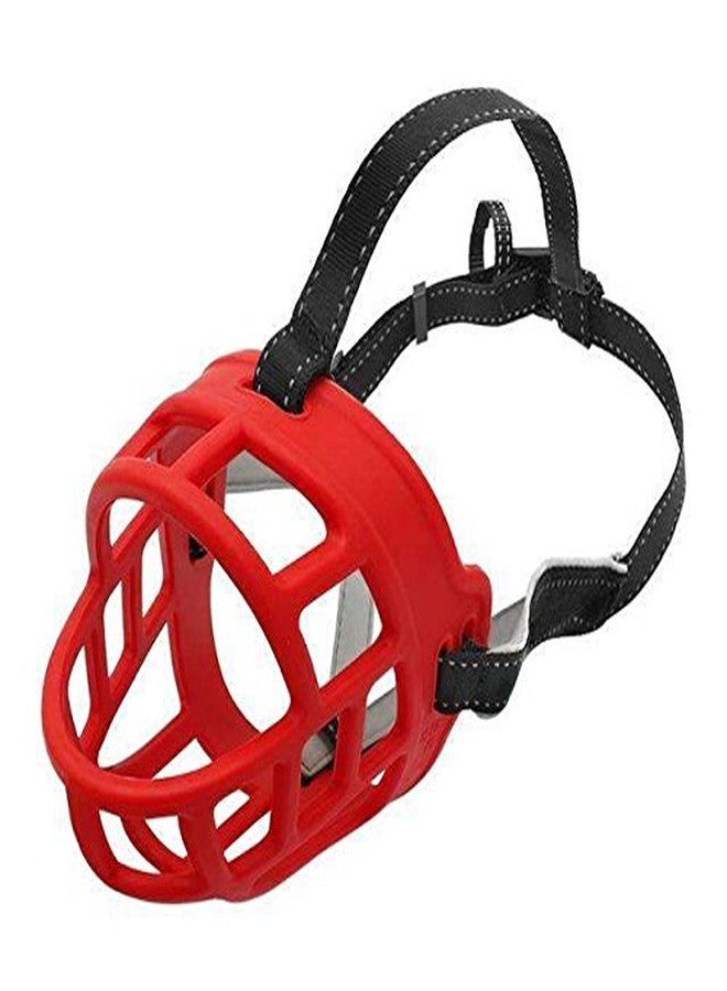Futaba Silicone Basket Anti-Bite Muzzle For Dogs - Red - Small (Size 3) - Image 2