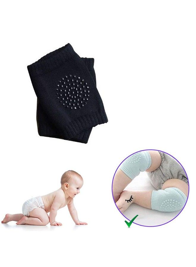 Safe-O-Kid Pack Of 1Crawling Baby Toddler Infant Anti Slip Elbow And Knee Pads;Guards Black - Image 3