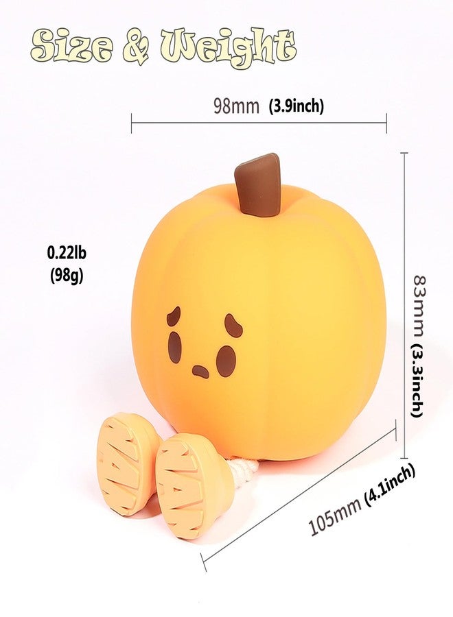 TriPro Silicone Rechargeable Night Light for Nursery Kids Room Decor, Baby Bedside Lamp (Halloween Pumpkin) - Image 5