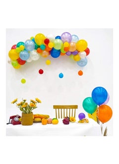 RAQTA 100 Assorted Color Latex Balloons – 12 Inch Rainbow Party Balloons for Birthday & Event Decoration  - Image 5