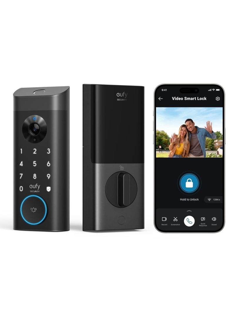 eufy eufy Video Smart Lock E330, 3-in-1 Camera+Doorbell+Fingerprint Keyless Entry Door Lock-T85311Y1  - Image 1