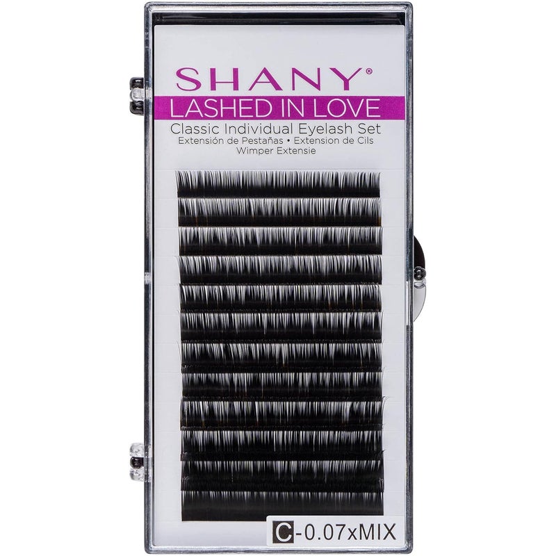 SHANY Cosmetics Shany Lashed In Love Classic Individual Eyelash Set - Individual 3d Voluminous & Weightless Lash Extensions 0.07mm - Black, Black, 1 count
