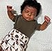 GYCV Reborn Baby Dolls Black Boy 19 Inch Soft Body Real Life Baby Dolls Curly Hair Realistic Newborn Black Lifelike African American Baby Doll Toy with Accessories Birthday Xmas Gift for Kids Age 3 - Image 4