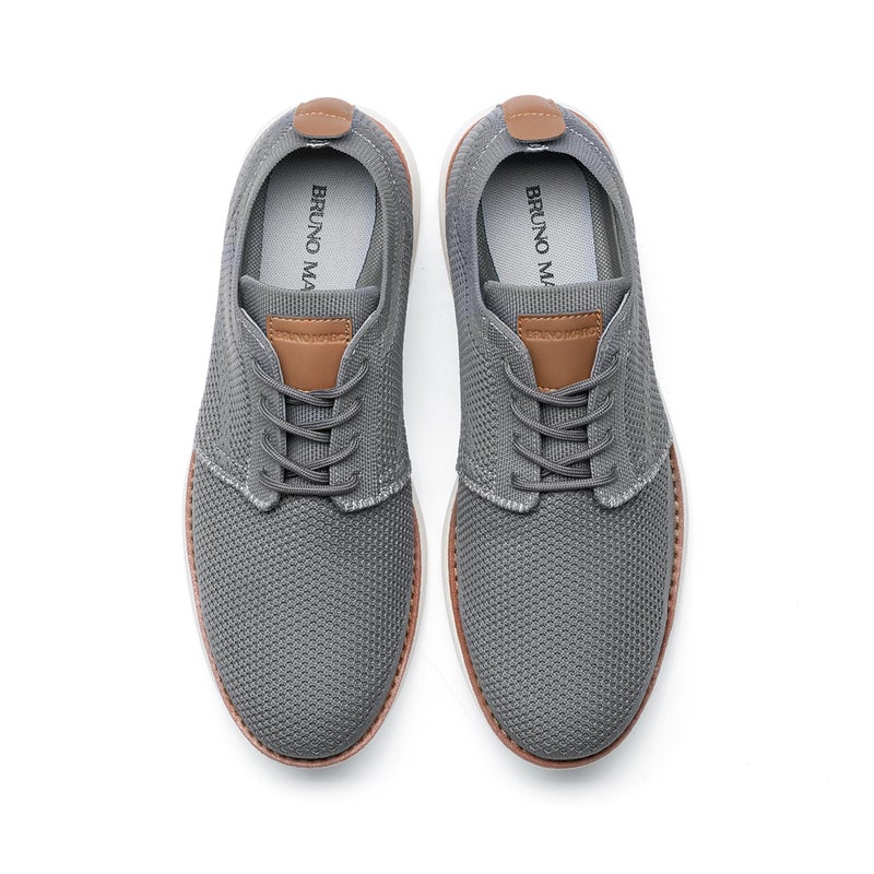 Bruno Marc Men's KnitFlex Breeze Mesh Sneakers Oxfords Lace-Up Lightweight Casual Walking Shoes,Size 14,Dark Grey,GRAND-01 - Image 4