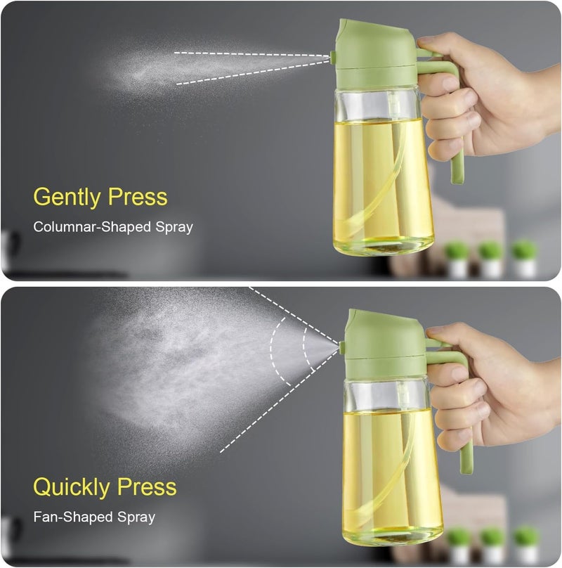 Acceptance Spray Oil Dispenser 2 in 1 Olive Oil Dispenser and Oil Sprayer 500ml Olive Oil Dispenser Oil Sprayer for Cooking Kitchen Salad Barbecue Green - Image 4