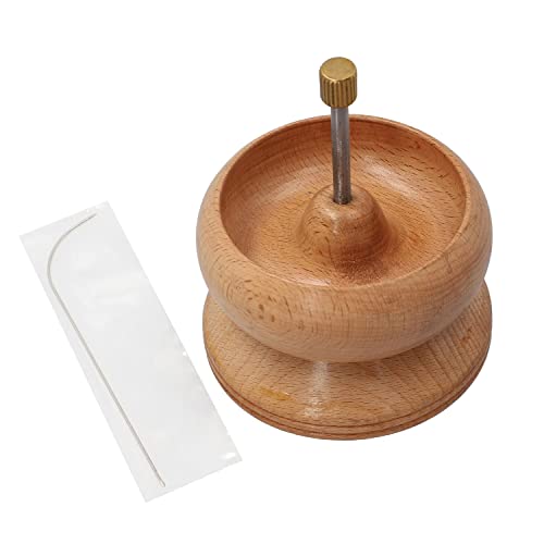 MegaCast Wooden Bead Spinner, Bead Loader Spinner with Needle Jewelry Making Bead Holder for Craft Stringing Beads - Image 1