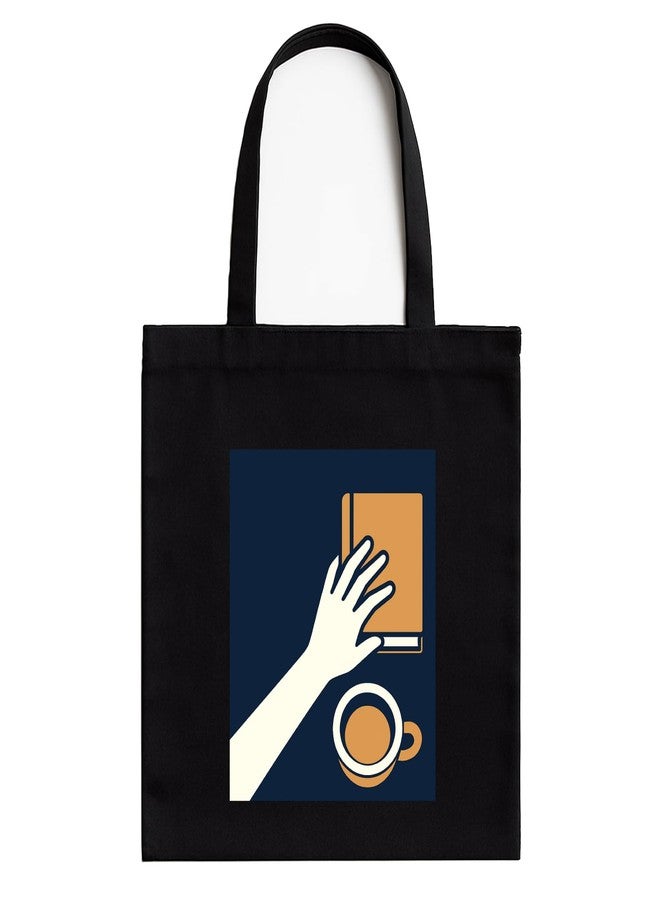 Megrok Book Selection Tote Bag for Women | Front A4 Size Printed Pocket | 16x14 Inch Reading-Themed Cotton Bag | Library Essential for Bookworms - Image 1