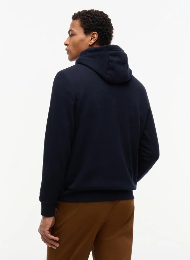 Tommy Hilfiger Logo Embroidery Fleece Hoody